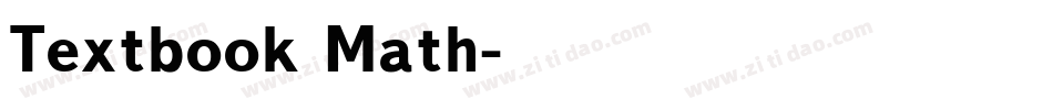Textbook Math字体转换